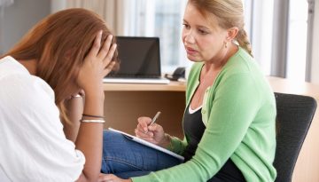 Woman Talking to Counselor
